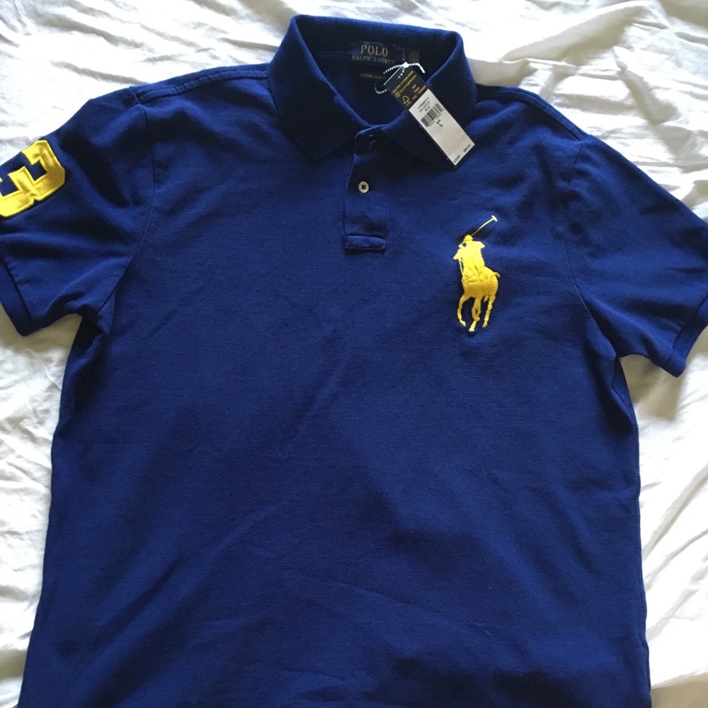 Men’s Ralph Lauren polo 👕 custom slim fit L